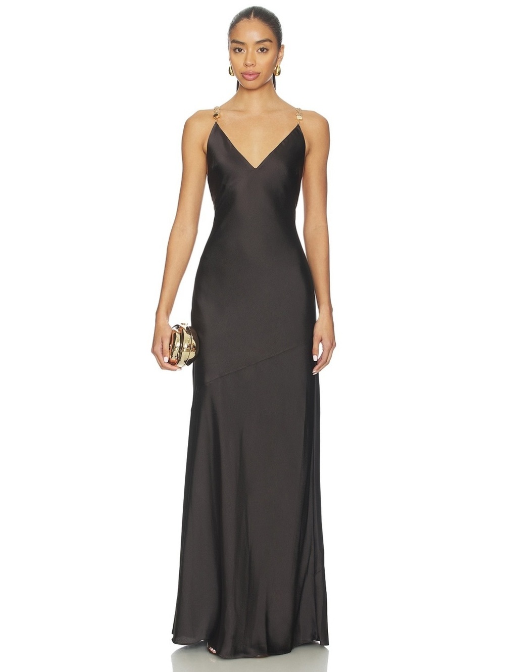 L'AGENCE Saint Beaded Strap Gown